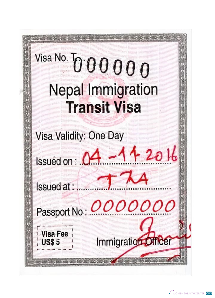 Download NEPAL immigration visa Photoshop template